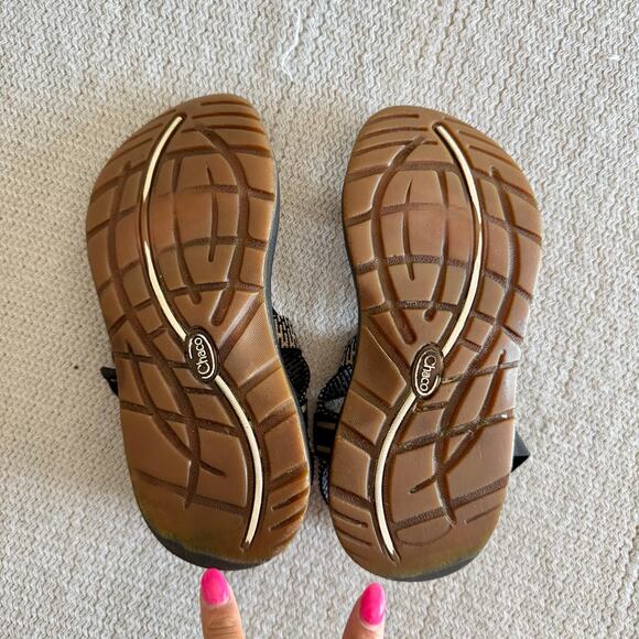 Chaco Black and White Printed ZX/2 Cloud Strappy Sandals Size 6 Gorp Outdoor - Picture 8 of 10
